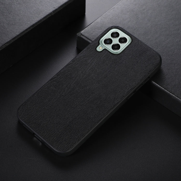 For Samsung Galaxy M33 5G Wood Texture PU Phone Case
