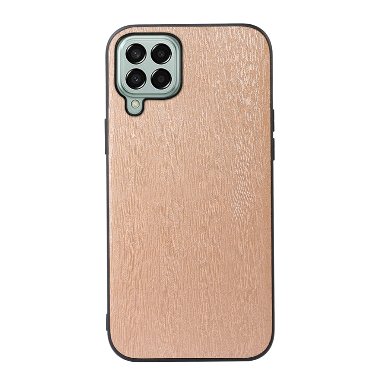 For Samsung Galaxy M33 5G Wood Texture PU Phone Case