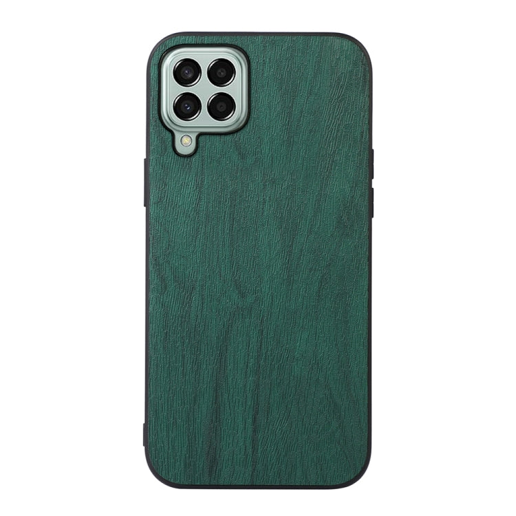 For Samsung Galaxy M33 5G Wood Texture PU Phone Case