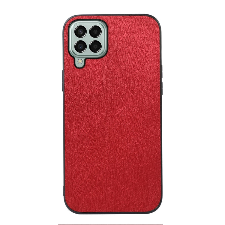 For Samsung Galaxy M33 5G Wood Texture PU Phone Case