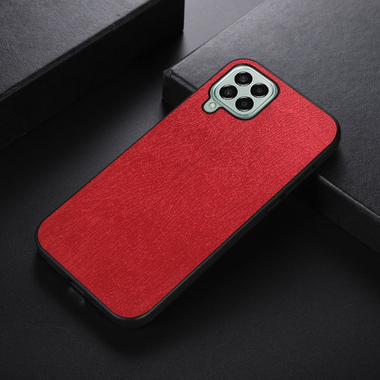 For Samsung Galaxy M33 5G Wood Texture PU Phone Case