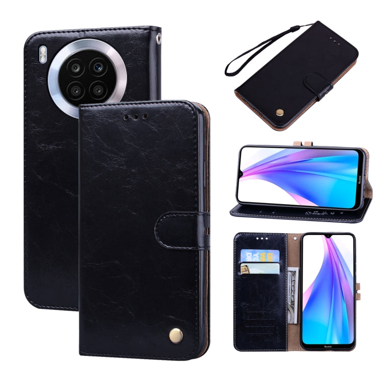 For Huawei nova 8i Oil Wax Texture Leather Phone Case