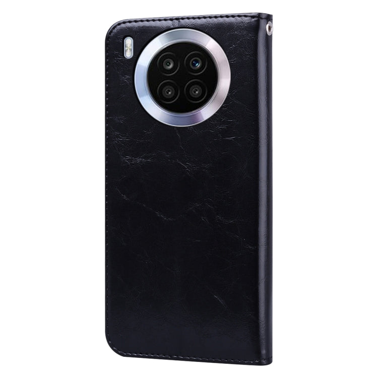 For Huawei nova 8i Oil Wax Texture Leather Phone Case