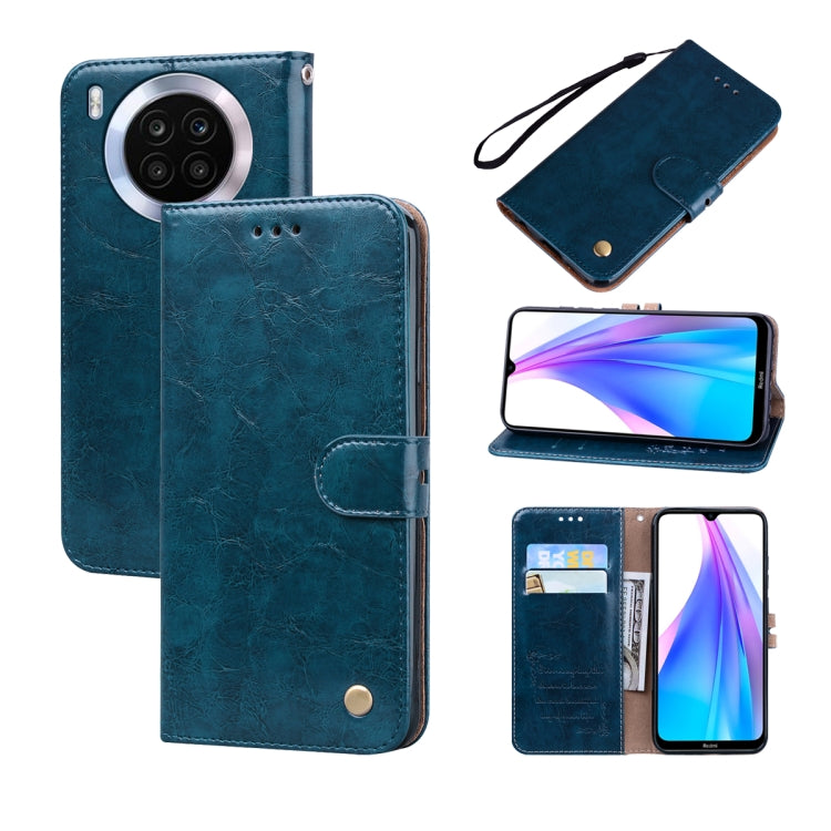 For Huawei nova 8i Oil Wax Texture Leather Phone Case
