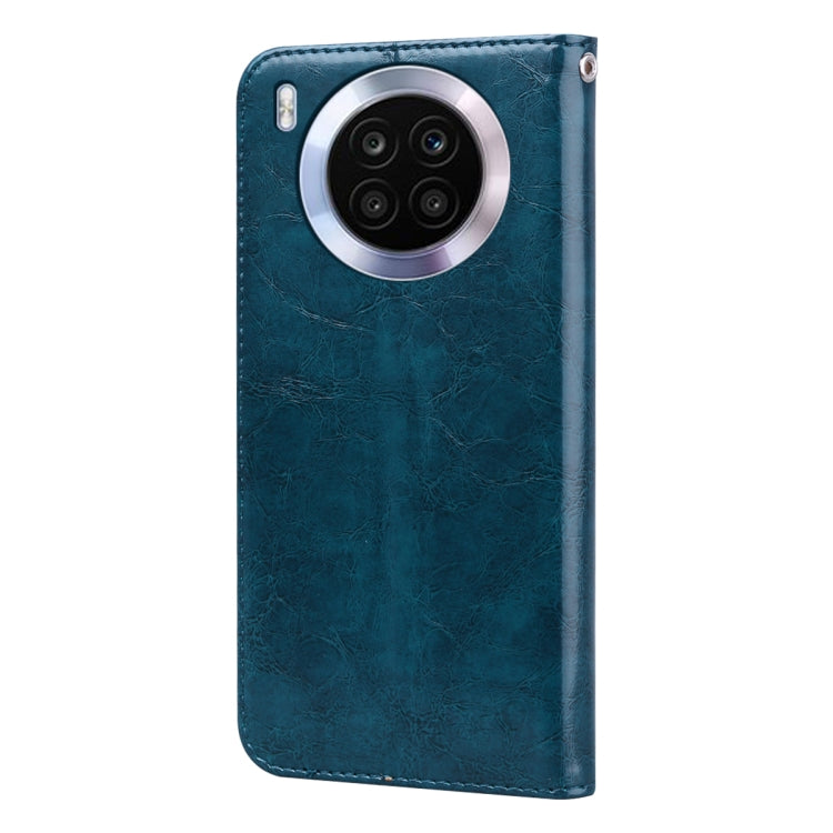 For Huawei nova 8i Oil Wax Texture Leather Phone Case