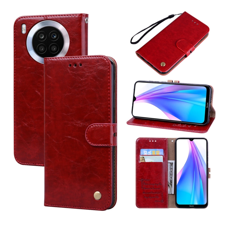 For Huawei nova 8i Oil Wax Texture Leather Phone Case