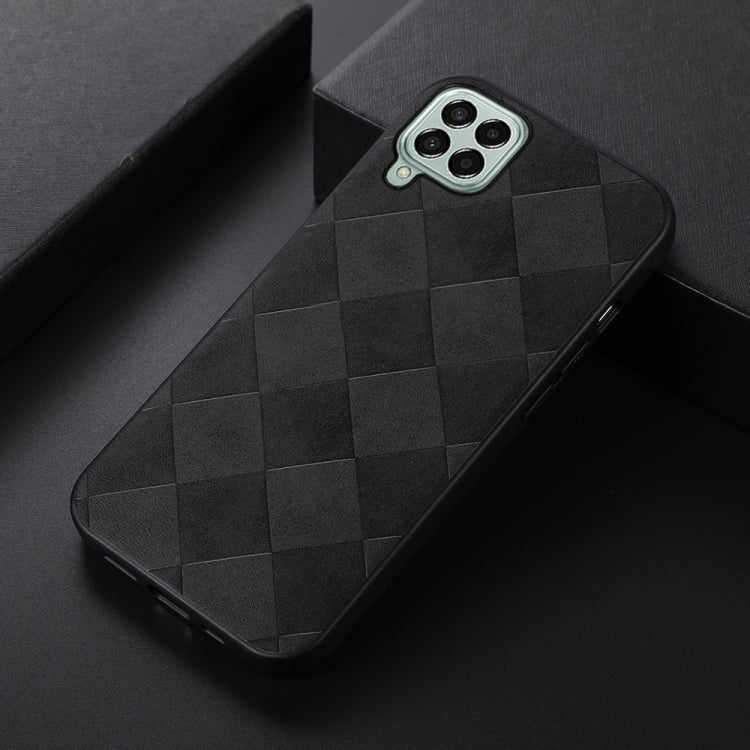For Samsung Galaxy M33 5G Weave Plaid PU Phone Case