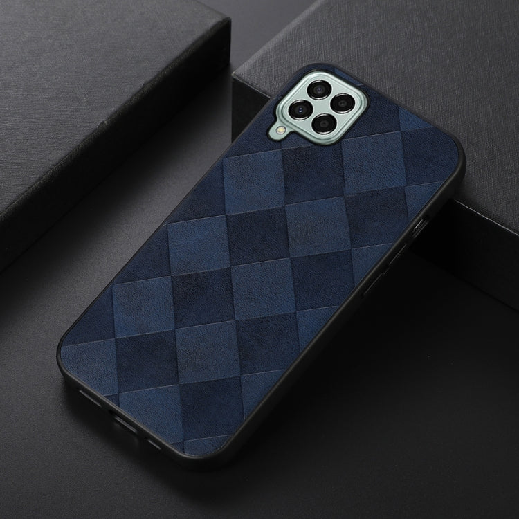 For Samsung Galaxy M33 5G Weave Plaid PU Phone Case