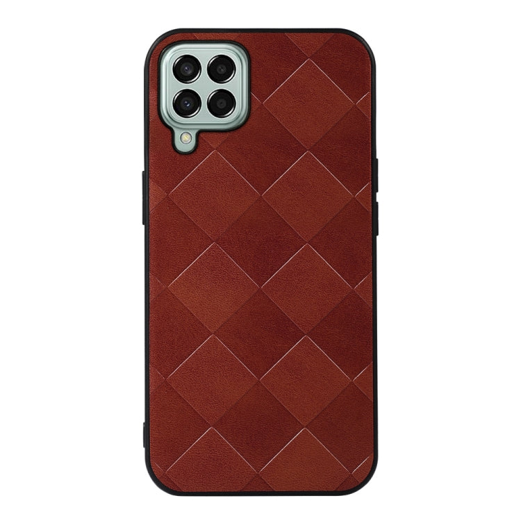 For Samsung Galaxy M33 5G Weave Plaid PU Phone Case