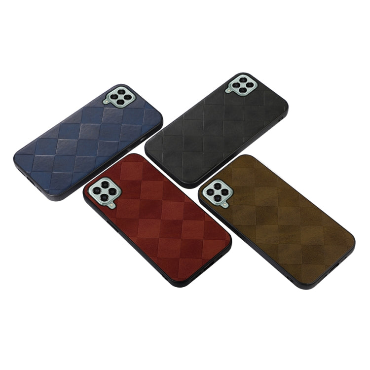 For Samsung Galaxy M33 5G Weave Plaid PU Phone Case