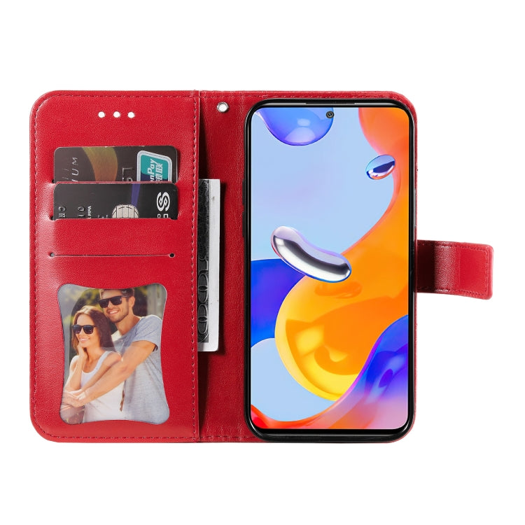 For Xiaomi Redmi Note 11 Pro 4G Global/Redmi Note 11 Pro 5G Global/Redmi Note 11E Pro 7-petal Flowers Embossed Flip Leather Phone Case