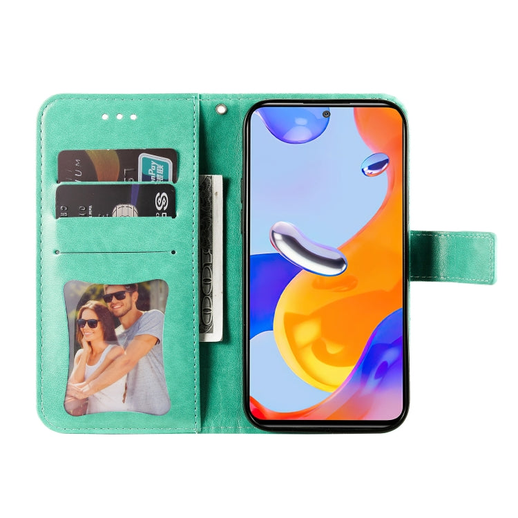 For Xiaomi Redmi Note 11 Pro 4G Global/Redmi Note 11 Pro 5G Global/Redmi Note 11E Pro 7-petal Flowers Embossed Flip Leather Phone Case