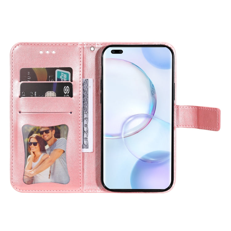 For Huawei Nova 9 Pro/Honor 50 Pro 7-petal Flowers Embossed Flip Leather Phone Case