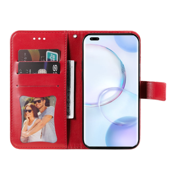 For Huawei Nova 9 Pro/Honor 50 Pro 7-petal Flowers Embossed Flip Leather Phone Case