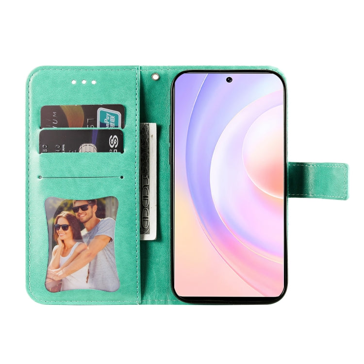 For Huawei Nova 9 SE/Honor 50 SE 7-petal Flowers Embossed Flip Leather Phone Case