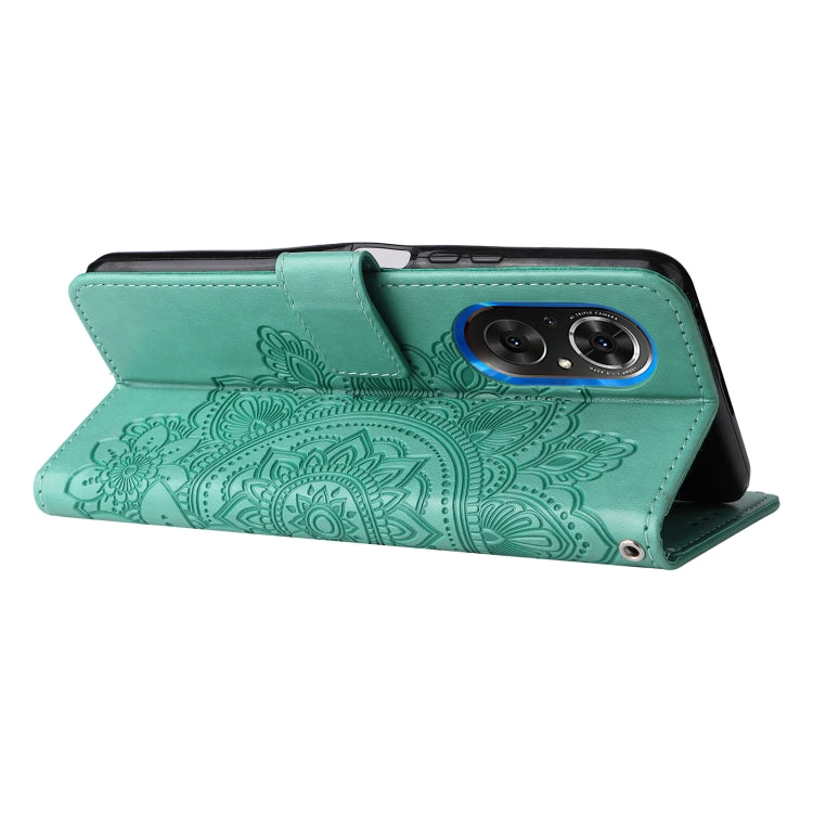 For Huawei Nova 9 SE/Honor 50 SE 7-petal Flowers Embossed Flip Leather Phone Case