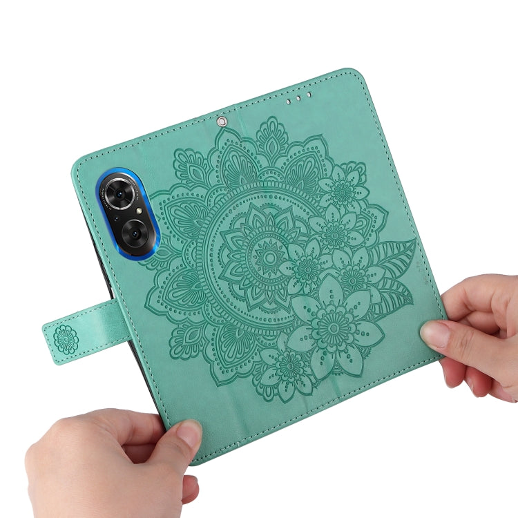 For Huawei Nova 9 SE/Honor 50 SE 7-petal Flowers Embossed Flip Leather Phone Case