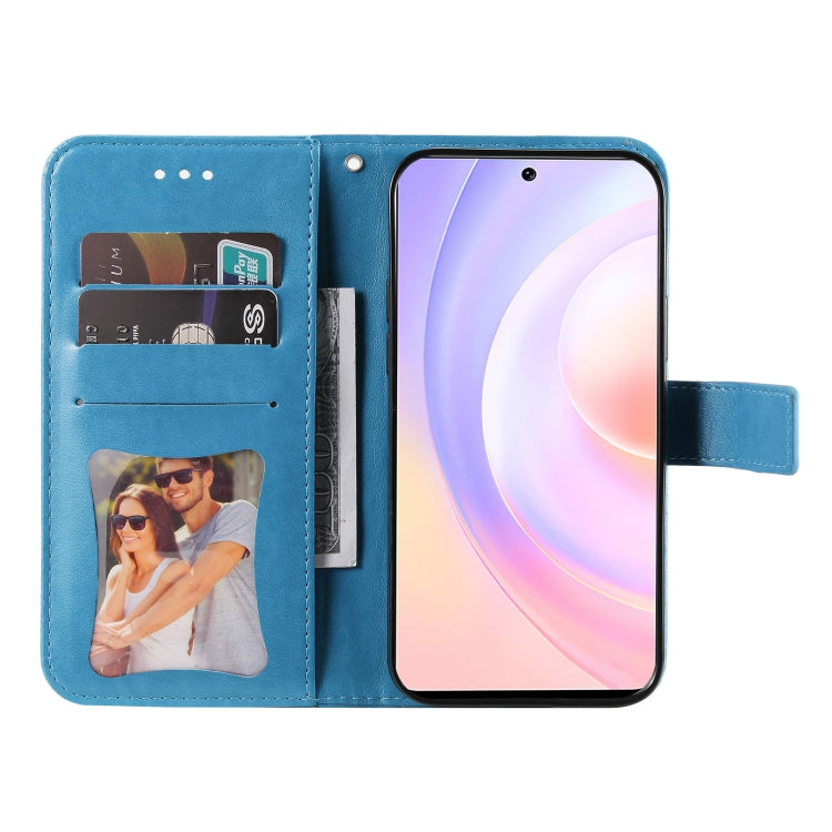 For Huawei Nova 9 SE/Honor 50 SE 7-petal Flowers Embossed Flip Leather Phone Case