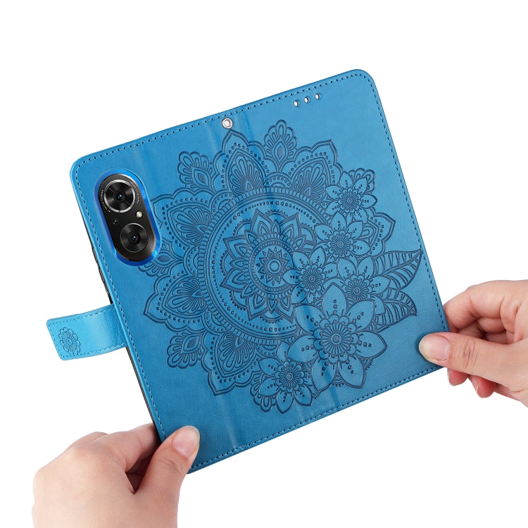 For Huawei Nova 9 SE/Honor 50 SE 7-petal Flowers Embossed Flip Leather Phone Case