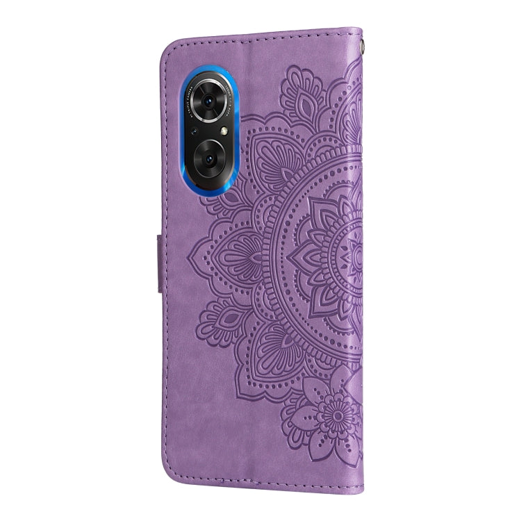 For Huawei Nova 9 SE/Honor 50 SE 7-petal Flowers Embossed Flip Leather Phone Case