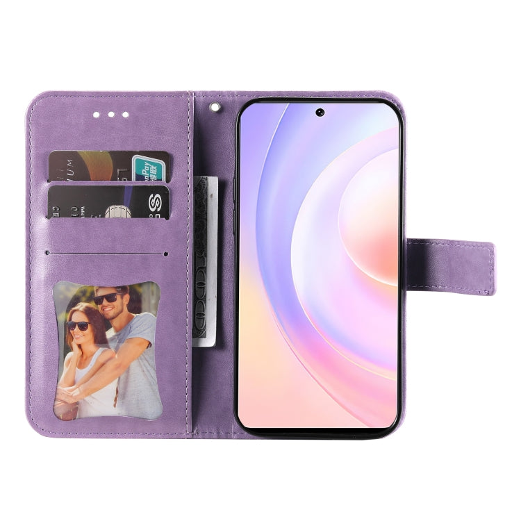 For Huawei Nova 9 SE/Honor 50 SE 7-petal Flowers Embossed Flip Leather Phone Case