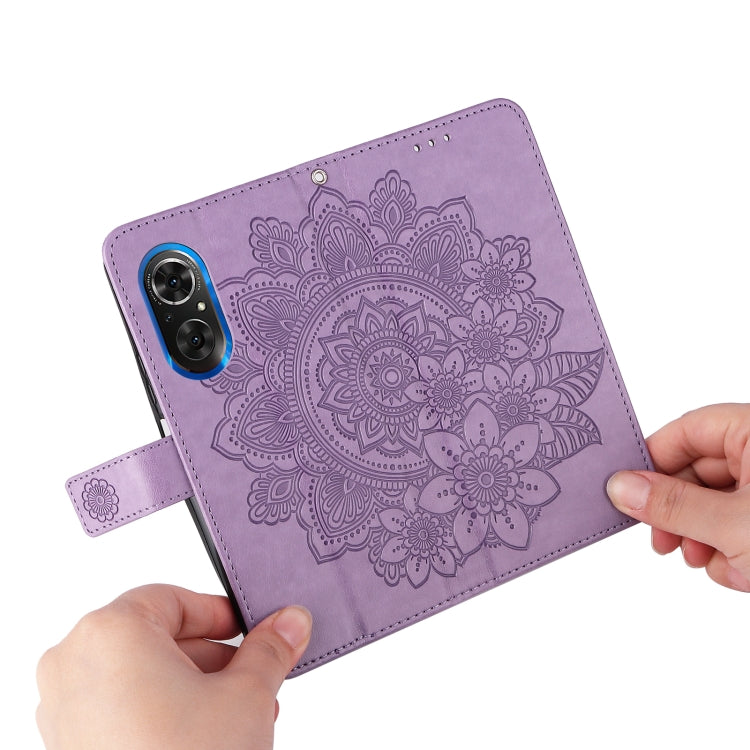 For Huawei Nova 9 SE/Honor 50 SE 7-petal Flowers Embossed Flip Leather Phone Case