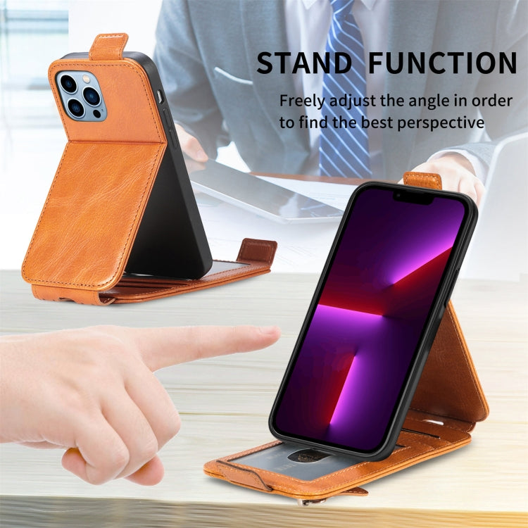 For iPhone 13 Pro Zipper Wallet Vertical Flip Leather Phone Case
