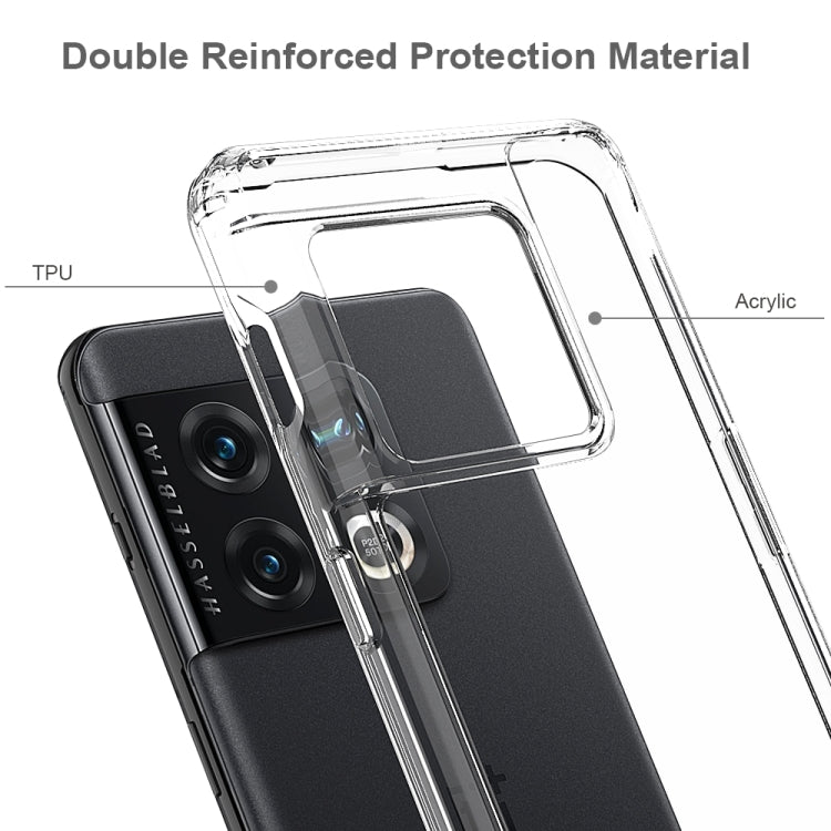 For OnePlus 10 Pro Shockproof Scratchproof TPU + Acrylic Protective Case(Transparent)