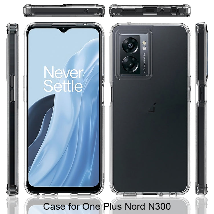 For OnePlus Nord N300 Shockproof Scratchproof Acrylic TPU Phone Case (Transparent)
