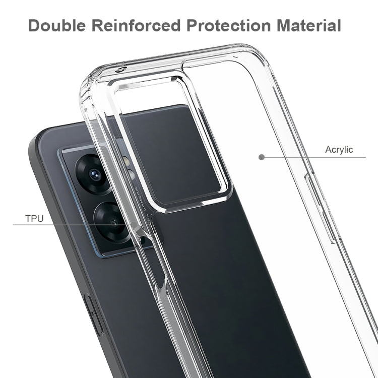 For OnePlus Nord N300 Shockproof Scratchproof Acrylic TPU Phone Case (Transparent)