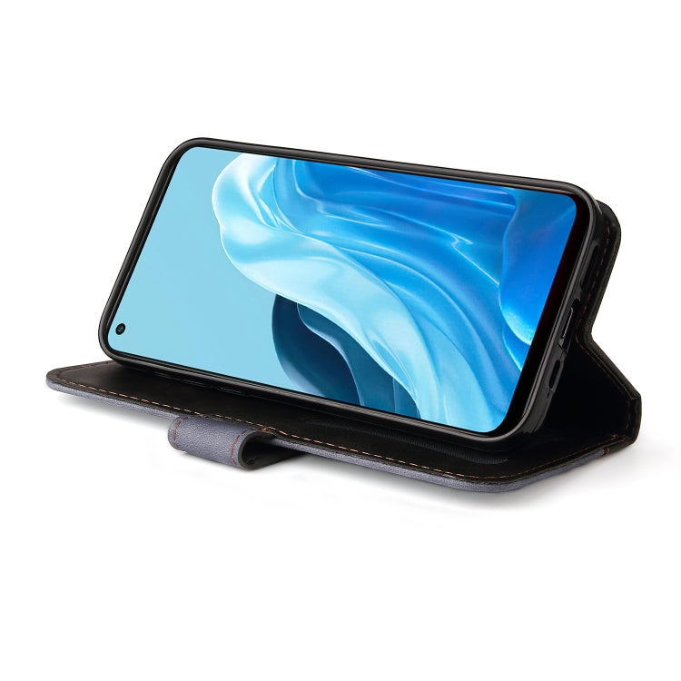 For OPPO Find X5 Lite / Reno7 5G Global Stitching-Color Flip Leather Phone Case