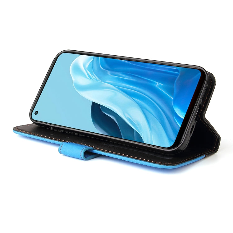 For OPPO Find X5 Lite / Reno7 5G Global Stitching-Color Flip Leather Phone Case