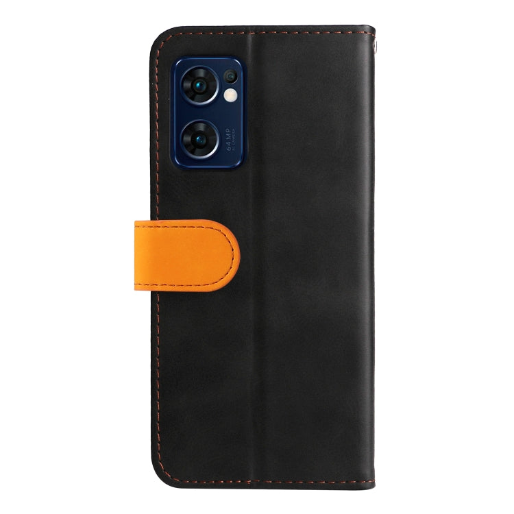 For OPPO Find X5 Lite / Reno7 5G Global Stitching-Color Flip Leather Phone Case