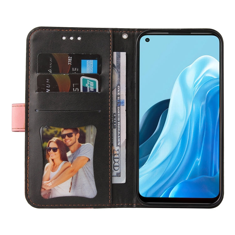 For OPPO Find X5 Lite / Reno7 5G Global Stitching-Color Flip Leather Phone Case