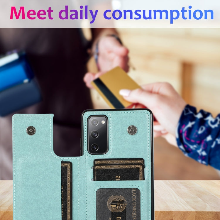 For Samsung Galaxy S20 FE Double Buckle Mandala PU+TPU Phone Case