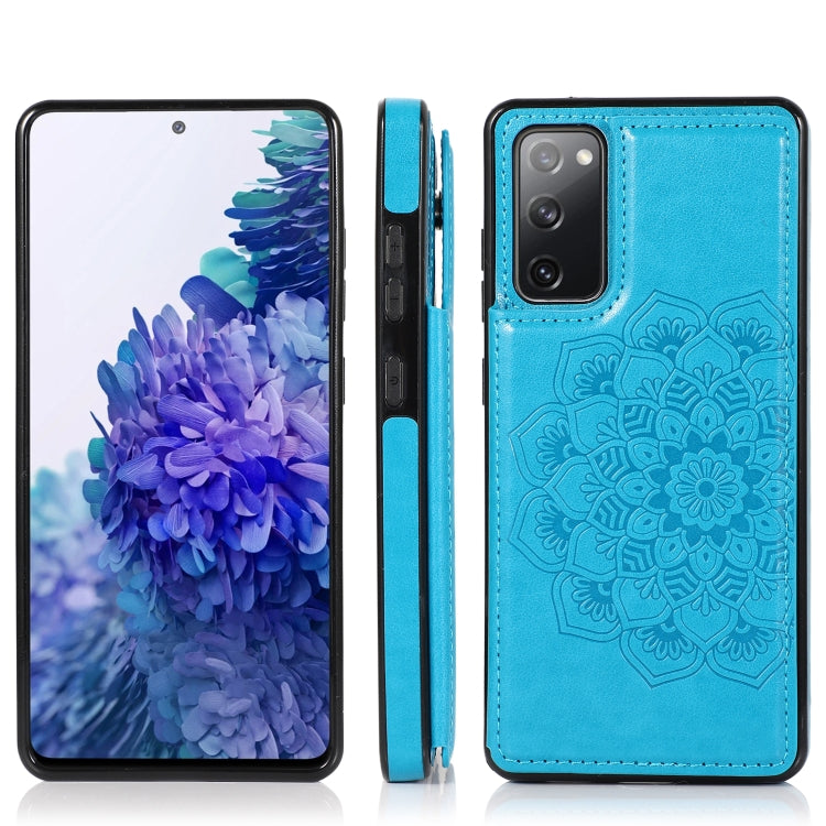 For Samsung Galaxy S20 FE Double Buckle Mandala PU+TPU Phone Case