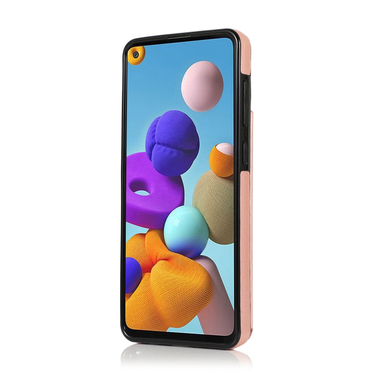 For Samsung Galaxy A21s Double Buckle Mandala PU+TPU Phone Case