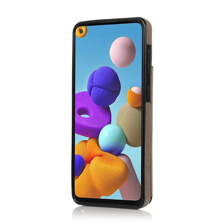 For Samsung Galaxy A21s Double Buckle Mandala PU+TPU Phone Case