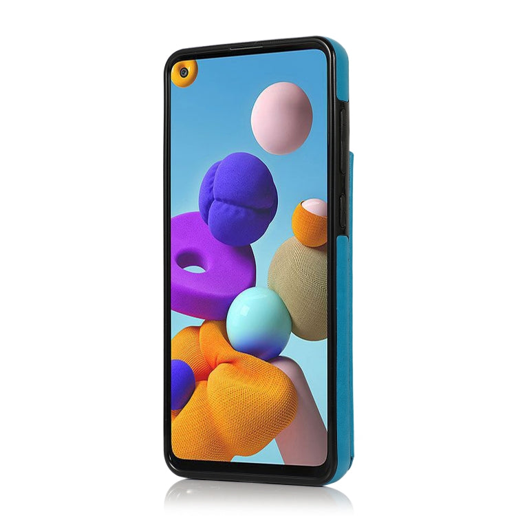 For Samsung Galaxy A21s Double Buckle Mandala PU+TPU Phone Case
