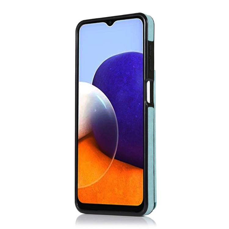 For Samsung Galaxy A22 Double Buckle Mandala PU+TPU Phone Case