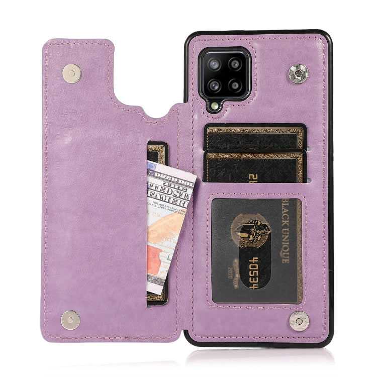 For Samsung Galaxy A42 5G Double Buckle Mandala PU+TPU Phone Case