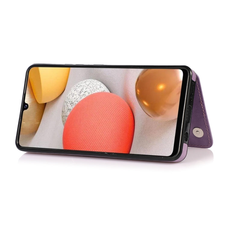 For Samsung Galaxy A42 5G Double Buckle Mandala PU+TPU Phone Case