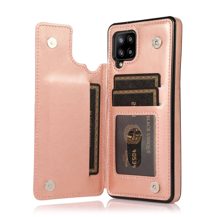 For Samsung Galaxy A42 5G Double Buckle Mandala PU+TPU Phone Case