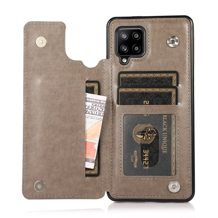 For Samsung Galaxy A42 5G Double Buckle Mandala PU+TPU Phone Case