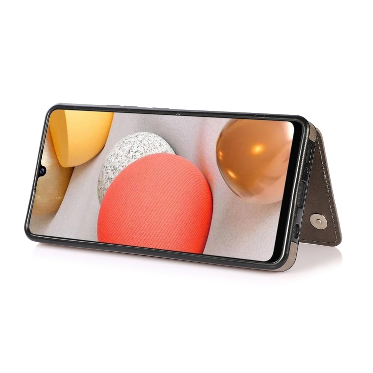 For Samsung Galaxy A42 5G Double Buckle Mandala PU+TPU Phone Case