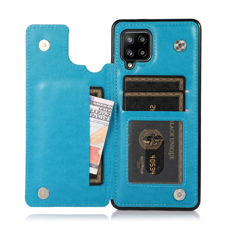 For Samsung Galaxy A42 5G Double Buckle Mandala PU+TPU Phone Case