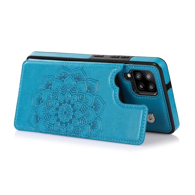 For Samsung Galaxy A42 5G Double Buckle Mandala PU+TPU Phone Case
