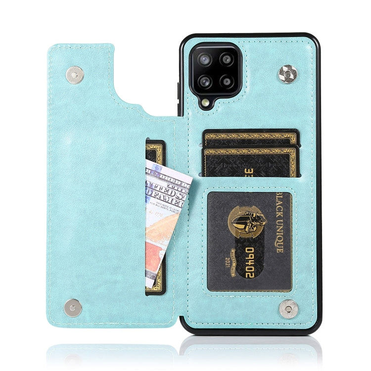 For Samsung Galaxy A12 Double Buckle Mandala PU+TPU Phone Case