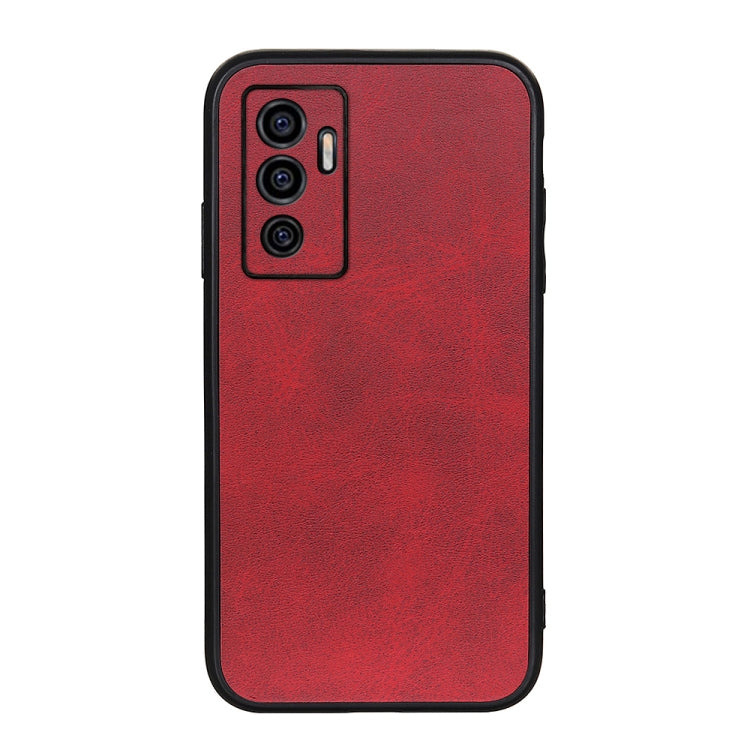 For vivo S10e 5G / V23e Accurate Hole Two-color Calf Texture PU Phone Case