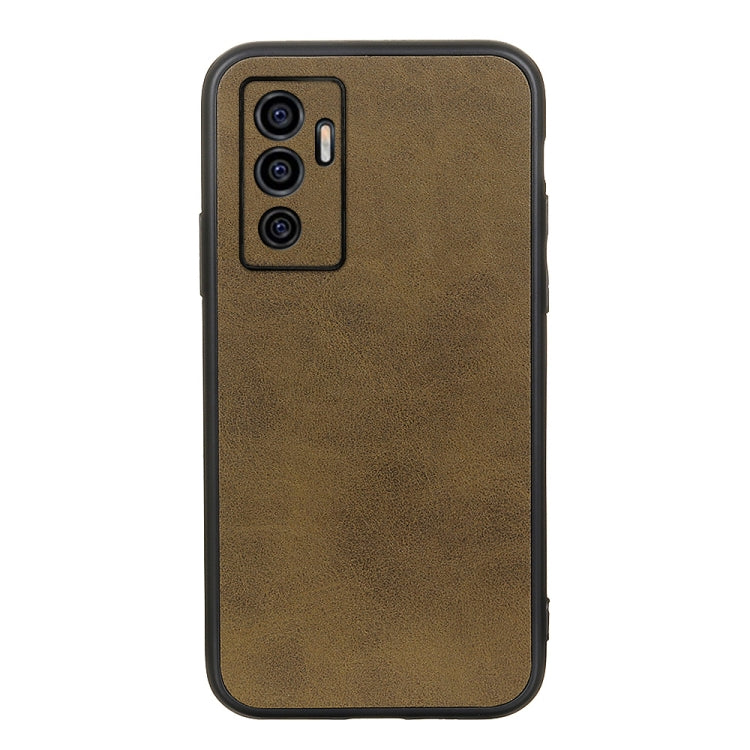 For vivo S10e 5G / V23e Accurate Hole Two-color Calf Texture PU Phone Case